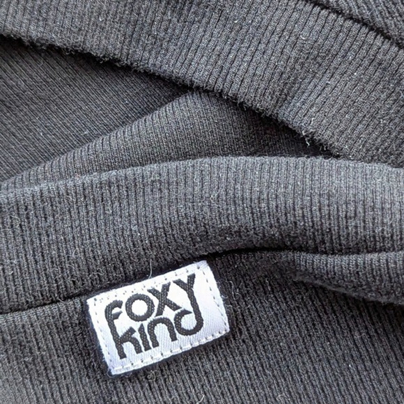 Foxy Kind Out of Pocket Oversized Ribbed Lounge Dress Black M - Picture 8 of 12